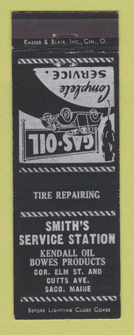 Matchbook Cover - Smith's Service Kendall oil bas Saco ME