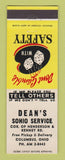 Matchbook Cover - Dean's Sohio oil gas Columbus OH
