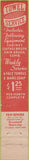 Matchbook Cover - Par's Linen Service St Louis MO 10 Strike