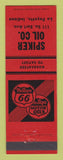 Matchbook Cover - Phillips 66 oil gas Spiker Lafayette IN