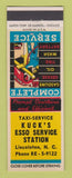 Matchbook Cover - Kuck's Esso oil gas Lincolnton NC Taxi