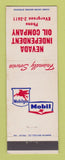 Matchbook Cover - Mobil oil gas Nevada Independent Oil