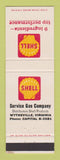 Matchbook Cover - Shell oil gas Wytheville VA