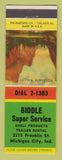 Matchbook Cover - Biddle Shell oil gas Michigan City IN