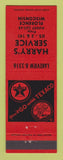 Matchbook Cover - Harry's Texaco oil gas Florence WI