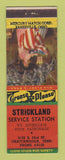 Matchbook Cover - Strickland Service oil gas Chattanooga TN