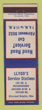 Matchbook Cover - Llyod's Service oil gas Cleveland Heights OH