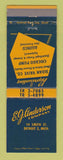 Matchbook Cover - EJ Anderson Company pumps valves Detroit MI
