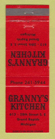 Matchbook Cover - Granny's Kitchen Grand Rapids MI