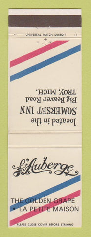 Matchbook Cover - Le'Auberge Restaurant Somerset Inn Roy MI