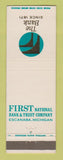 Matchbook Cover - First National Bank and Trust Escanaba MI