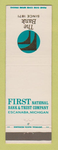 Matchbook Cover - First National Bank and Trust Escanaba MI
