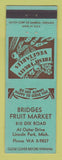 Matchbook Cover - Bridges Fruit Market Lincoln Park MI