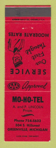 Matchbook Cover - Ho Ho Tel Motel Greenville MI