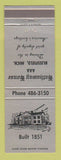 Matchbook Cover - Hathaway House Blissfield MI