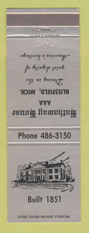 Matchbook Cover - Hathaway House Blissfield MI