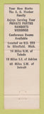 Matchbook Cover - Hathaway House Blissfield MI
