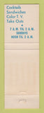 Matchbook Cover - Tommy's Sports Lounge Battle Creek MI