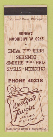 Matchbook Cover - Westgate Tavern Lansing MI