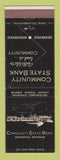 Matchbook Cover - Community State Bank Grandville MI
