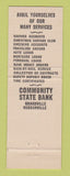 Matchbook Cover - Community State Bank Grandville MI
