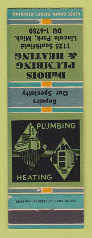 Matchbook Cover - DuBois Plumbing and Heating Lincoln Park MI