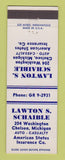 Matchbook Cover - Lawton S Schaible Insurance Chelsea MI