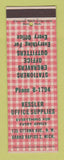 Matchbook Cover - Kessler Office Supply Grand Rapids MI
