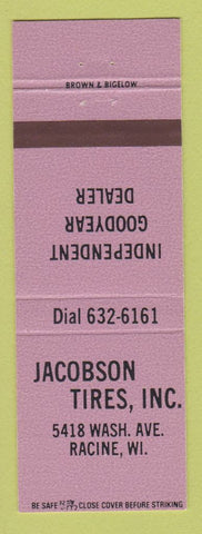 Matchbook Cover - Jacobson Tires Racine WI Goodyear