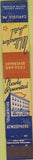 Matchbook Cover - Wellington Hotel Carlisle PA 10 Strike