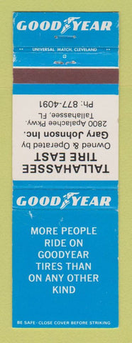 Matchbook Cover - Goodyear Tires Tallahassee FL Gary Johnson