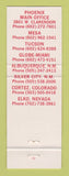 Matchbook Cover - Redburn General Tire Phoenix Mesa Tucson AZ WEAR
