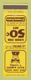 Matchbook Cover - Crown Auto Parts?