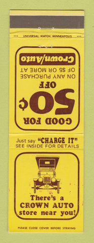 Matchbook Cover - Crown Auto Parts?