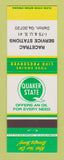 Matchbook Cover - Quaker State oil gas Racetrack  Service Dalton GA