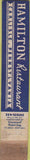 Matchbook Cover - Matchbook Cover Hamilton Restaurant Carlisle PA 10 Strike