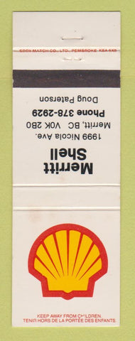 Matchbook Cover - Shell oil gas Merritt BC WEAR