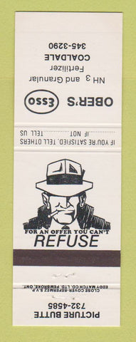 Matchbook Cover - Ober's Esso oil gas Coaldale AB
