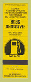 Matchbook Cover - Hammond Spur oil gas Superior WI
