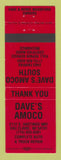 Matchbook Cover - Dave's Amoco oil gas Eau Claire WI