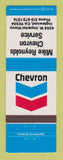 Matchbook Cover - Chevron oil gas Mike Reynolds Inglewood CA