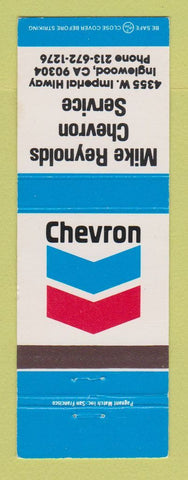 Matchbook Cover - Chevron oil gas Mike Reynolds Inglewood CA