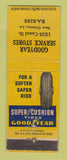 Matchbook Cover - Goodyear Tires New Orleans LA WEAR