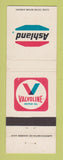 Matchbook Cover - Ashland oil gas Valvoline