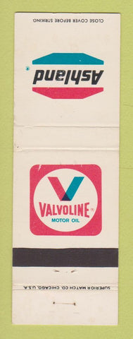 Matchbook Cover - Ashland oil gas Valvoline