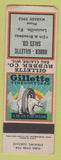Matchbook Cover - Gillette Tires Huber Louisville KY