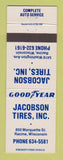 Matchbook Cover - Goodyear Tires Jacobson Racine WI