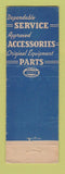 Matchbook Cover - United Service Motors Bearing Supply Stockton CA WEAR
