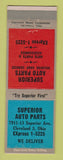 Matchbook Cover - Superior Auto Parts Cleveland OH