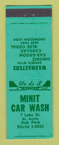 Matchbook Cover - Minit Car Wash Oak Park IL